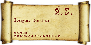 Üveges Dorina névjegykártya